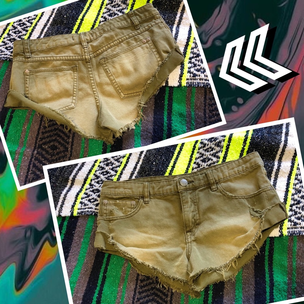 FP High Rise Irreplaceable Short Army Cutoffs - Picture 4 of 9